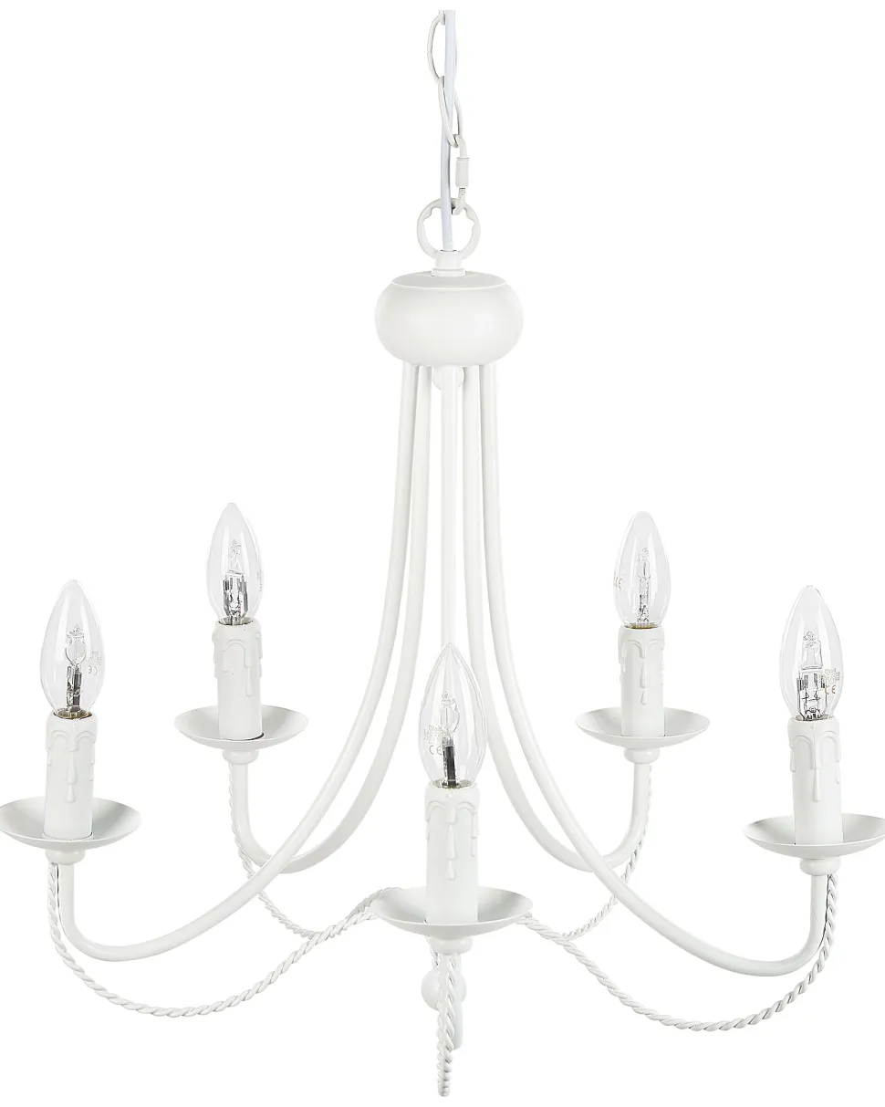 Lustre Em Metal Branco Dabus