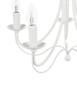 Lustre Em Metal Branco Dabus