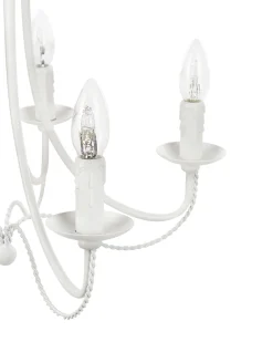 Lustre Em Metal Branco Dabus