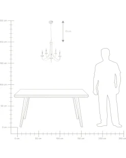 Lustre Em Metal Branco Dabus