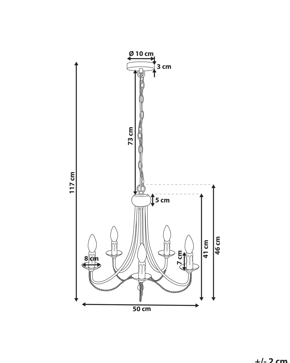 Lustre Em Metal Branco Dabus