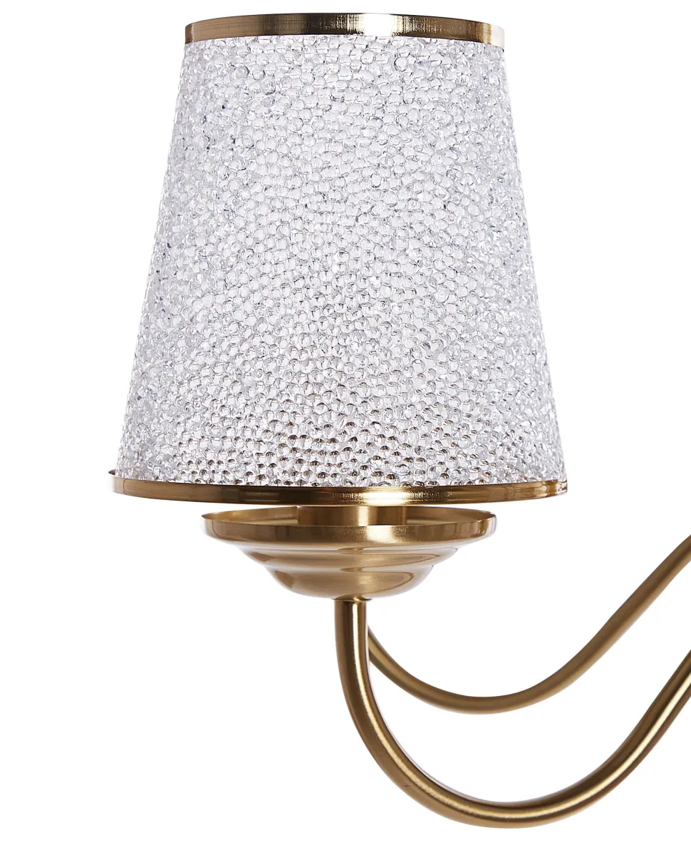 Lustre Em Metal Cor De Bronze Para 6 Lampadas Bradano