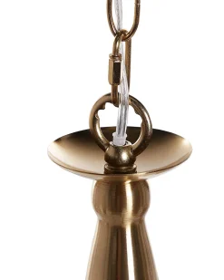 Lustre Em Metal Cor De Bronze Para 6 Lampadas Bradano