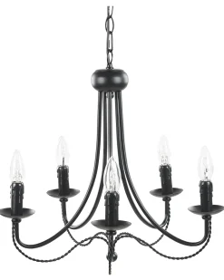 Lustre Em Metal Preto Dabus