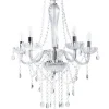 Lustre Em Vidro Trasparente E Metal Cromado Locone