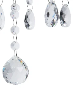 Lustre Em Vidro Trasparente E Metal Cromado Locone