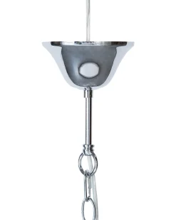 Lustre Em Vidro Trasparente E Metal Cromado Locone