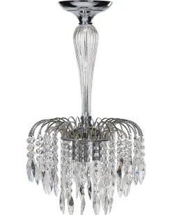Lustre Para 3 Lampadas Em Metal Prateado Orara