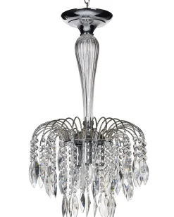 Lustre Para 3 Lampadas Em Metal Prateado Orara