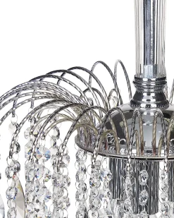 Lustre Para 3 Lampadas Em Metal Prateado Orara