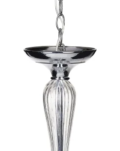 Lustre Para 3 Lampadas Em Metal Prateado Orara