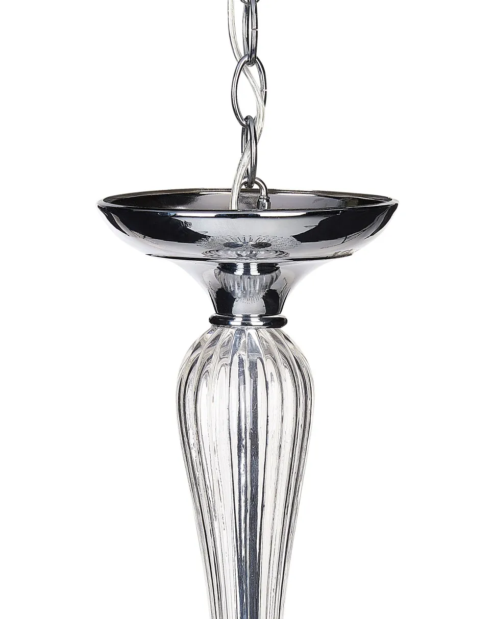 Lustre Para 3 Lampadas Em Metal Prateado Orara