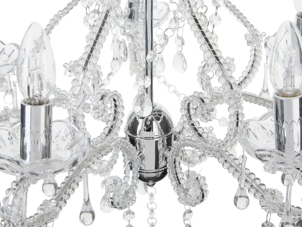 Lustre Prateado Com Vidro Acrilico Transparente Ascar