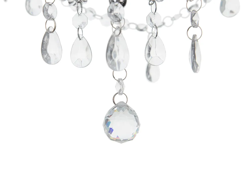 Lustre Prateado Com Vidro Acrilico Transparente Ascar