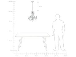 Lustre Prateado Com Vidro Acrilico Transparente Ascar