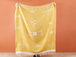 Manta Amarela 130 X 170 Cm Jalkini