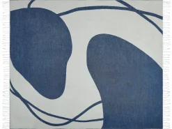 Manta Azul E Branca 130 X 170 Cm Haprek