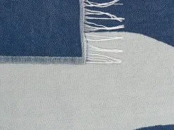 Manta Azul E Branca 130 X 170 Cm Haprek