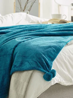 Manta Azul Turquesa 200 X 220 Cm Saitler