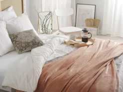 Manta Castanha Clara 200 X 220 Cm Terke