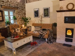 Manta Castanha E Branca 180 X 220 Cm Taddart