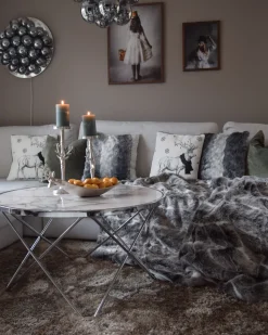 Manta Castanha E Branca 180 X 220 Cm Taddart