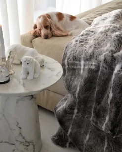 Manta Castanha E Branca 180 X 220 Cm Taddart