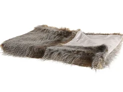 Manta Castanha E Branca 180 X 220 Cm Asdad