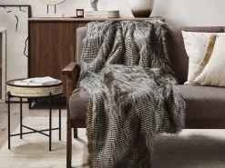 Manta Castanha E Branca 180 X 220 Cm Asdad