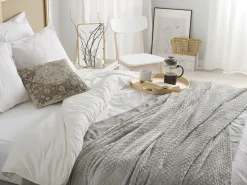 Manta Cinzenta Clara 200 X 220 Cm Samur