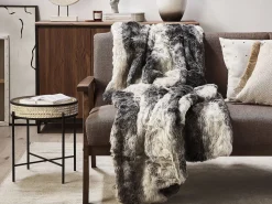 Manta Cinzenta E Branca 180 X 220 Cm Taza