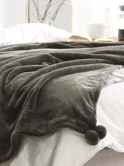 Manta Cinzenta Escura 200 X 220 Cm Terke