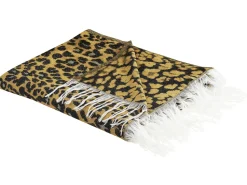 Manta Com Padrao Leopardo Castanho E Preto 130 X 170 Cm Jamune