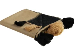 Manta Creme E Preta 130 X 170 Cm Thumki