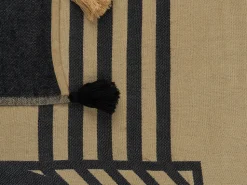 Manta Creme E Preta 130 X 170 Cm Thaprek