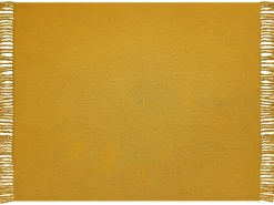 Manta De Algodao Amarelo Mostarda 125 X 150 Cm Yarsa