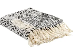 Manta De Algodao Preto E Branco 125 X 150 Cm Chyama