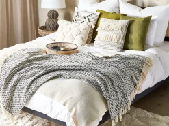 Manta De Algodao Preto E Branco 125 X 150 Cm Chyama