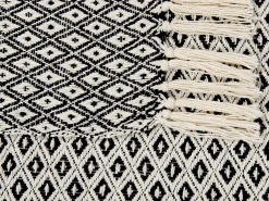 Manta De Algodao Preto E Branco 125 X 150 Cm Chyama