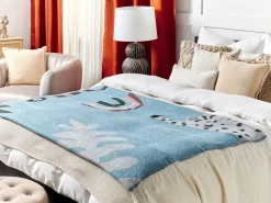 Manta Decorativa Azul 130 X 170 Cm Limgha