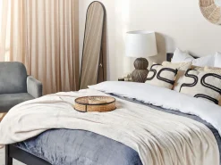 Manta Decorativa Branco Creme 200 X 220 Bayburt