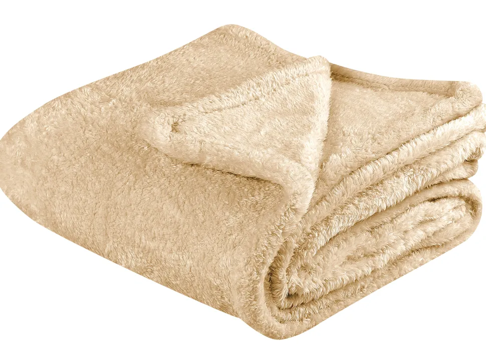 Manta Decorativa Cor De Areia 125 X 150 Cm Namdu