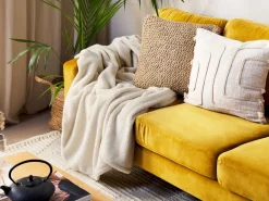 Manta Decorativa Creme 125 X 150 Cm Namdu