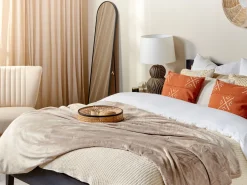 Manta Decorativa Creme 200 X 220 Cm Bayburt