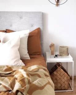 Manta Decorativa Creme 130 X 170 Cm Bangre