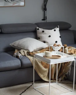 Manta Decorativa Creme 130 X 170 Cm Bangre