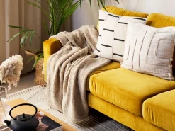 Manta Decorativa Creme 125 X 150 Cm Mirge