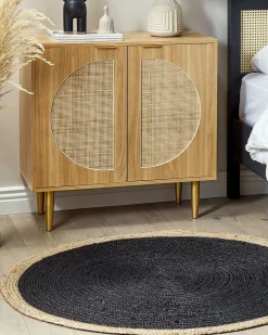 Manta Decorativa Creme E Preta 130 X 170 Cm Kudiya