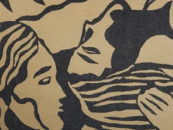 Manta Decorativa Creme E Preta 130 X 170 Cm Kudiya