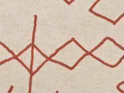 Manta Decorativa Em Algodao Creme E Vermelho 130 X 180 Cm Bhiwani